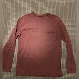 MADEWELL Heavyweight Long Sleeve Tee Size M Men’s Maroon / Burgundy color